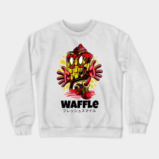 Waffle Strawberry Sauce Scary Crewneck Sweatshirt